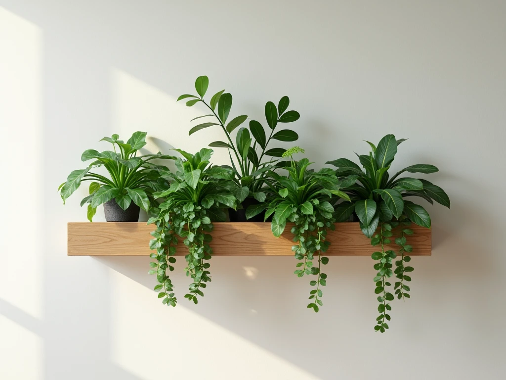Bestselling minimalist shelf with plants